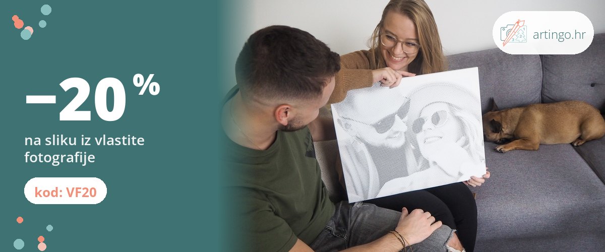 20 % popusta na sliku iz vlastite fotografije s kodom VF20